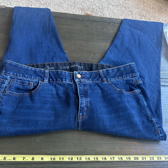 Lane Bryant Women's Straight Leg Jeans - Dark Blue - Picture 8 of 12